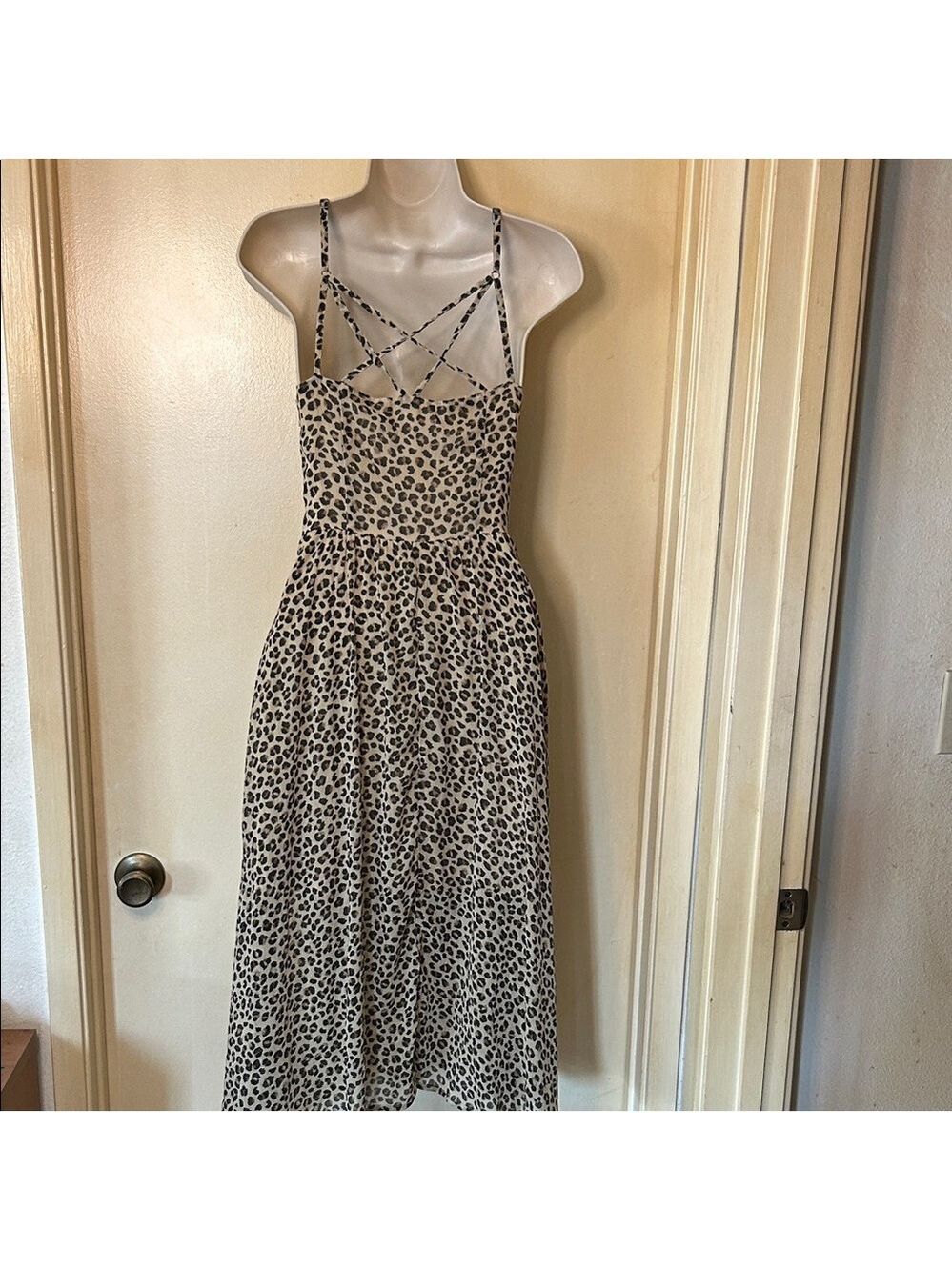 Abercrombie & Fitch Leopard Print Midi Dress size S - Picture 7 of 14